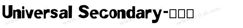 Universal Secondary字体转换
